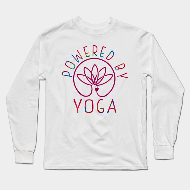 Powered by Yoga Long Sleeve T-Shirt by KsuAnn